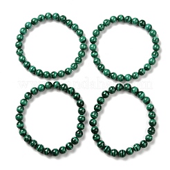 Natural Malachite Beaded Stretch Bracelets&nbsp;BJEW-A045-01C