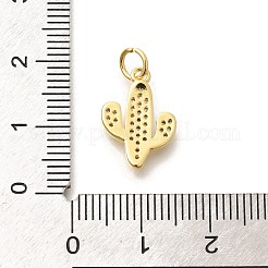 Brass Micro Pave Clear Cubic Zirconia Pendants&nbsp;KK-L225-032G