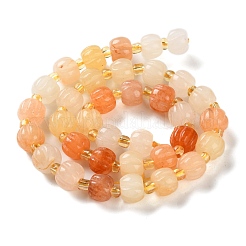 Natural Golden Silk Jade Beads Strands&nbsp;G-B135-B01-01