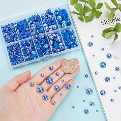 70G  5 Styles ABS Plastic Imitation Pearl Cabochons&nbsp;OACR-SC0001-45E