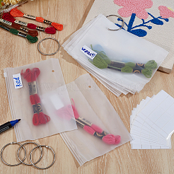 100Pcs Rectangle Frosted Plastic Packing Resealable Bags&nbsp;ABAG-CY0001-09