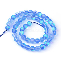 Synthetic Moonstone Beads Strands&nbsp;X-G-R375-8mm-A11