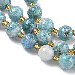 Electroplated Natural Druzy Geode Crystal Beads Strands&nbsp;G-G459-02L