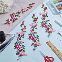 4Pcs Polyester Embroidered Sew on/Iron on Collar Decoration&nbsp;DIY-HY0003-51C