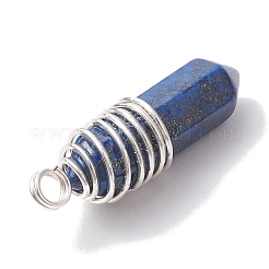 Natural Mixed Gemstone Copper Wire Wrapped Pendants&nbsp;PALLOY-JF02675-02