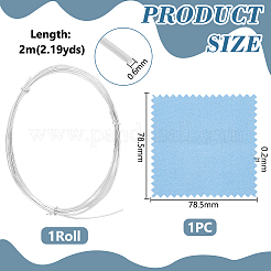 2M Half Hard 925 Sterling Silver Wire&nbsp;STER-UN0001-32A