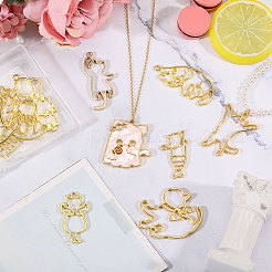 26Pcs 13 Styles Alloy Open Back Bezel Pendants&nbsp;FIND-CA0010-70
