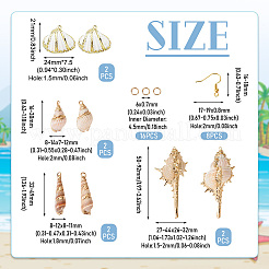DIY Natural Shell Dangle Earring Making Kits&nbsp;DIY-TA0009-56
