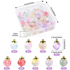 24Pcs 9 Colors Glass Pendants&nbsp;GLAA-FS0002-43