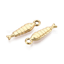 304 Stainless Steel Fish Pendants&nbsp;STAS-T069-08G
