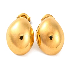 Ion Plating(IP) 304 Stainless Steel Stud Earrings&nbsp;EJEW-G395-38G