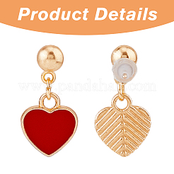 4 Pairs 4 Colors Alloy Enamel Dangle Stud Earrings&nbsp;EJEW-FI0003-05