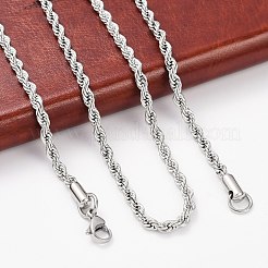 Tarnish Resistant 304 Stainless Steel Rope Chain Necklaces&nbsp;X-STAS-M174-013P