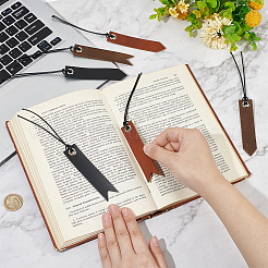 6Pcs 6 Styles Leather Bookmarks&nbsp;AJEW-FG0003-78