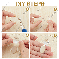 DIY Oval Wine Glass Charm Tags Making Kit&nbsp;DIY-SC0018-60