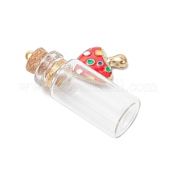 5Pcs Mushroom Wishing Bottle Pendants&nbsp;PALLOY-JF04072