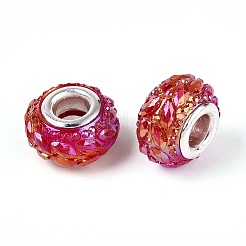 Opaque Resin European Beads&nbsp;RESI-T057-29H