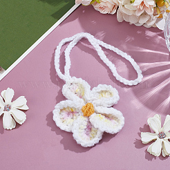 1Pc Polyester Flower Pendant Decorations&nbsp;HJEW-SC0003-02B