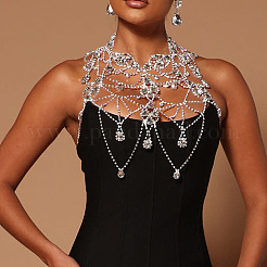 Alloy Crystal Rhinestone Teardrop Multi Layer Body Chains for Night Club&nbsp;FS-WGD641A-02