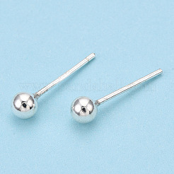 925 Sterling Silver Round Ball Stud Earrings&nbsp;STER-T005-01D