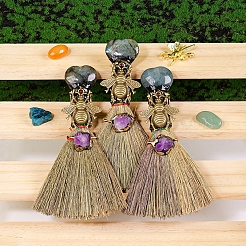 Natural Labradorite Heart Magic Broom&nbsp;PW-WG27934-01