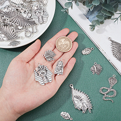 36Pcs 6 Style Tibetan Style Alloy Pendants&nbsp;FIND-AR0001-37