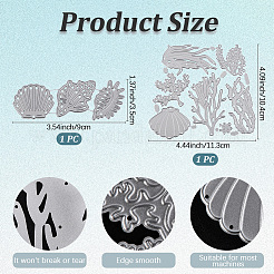 2 Styles Ocean Theme Cutting Dies Stencils&nbsp;DIY-CP0011-99