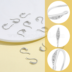 8 Pairs Brass Earring Hooks&nbsp;KK-BBC0027-65P