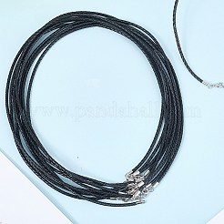 10Pcs 3mm Round Braided Leather Cords&nbsp;NCOR-CL0001-01B