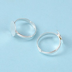 Brass Pad Ring Bases&nbsp;KK-EC022-12mm-S-RS