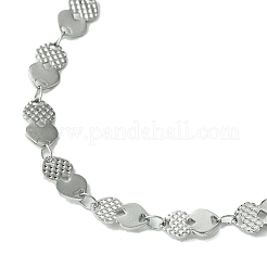 Non-Tarnish 304 Stainless Steel Boston Link Chain Necklaces for Women&nbsp;NJEW-A021-02P