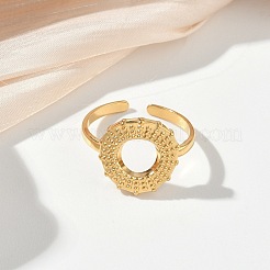 304 Stainless Steel Cuff Open Rings for Women&nbsp;RJEW-L341-04B-G