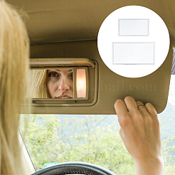 2Pcs 2 Styles Stainless Steel Self-adhesive Mirrors for Car&nbsp;DIY-FH0007-08
