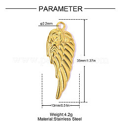 304 Stainless Steel Pendants&nbsp;STAS-OY015-22G