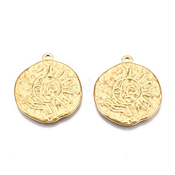 Ion Plating(IP) 201 Stainless Steel Pendants&nbsp;STAS-N098-077LG