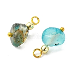 Natural Agate(Dyed & Heated) Tumbled Stone Pendants&nbsp;PALLOY-JF05540-01