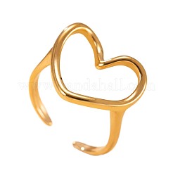 304 Stainless Steel Cuff Open Rings for Women&nbsp;WGDDE5D-01
