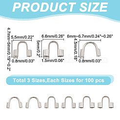 300Pcs 3 Styles 304 Surgical Stainless Steel Wire Guardian and Protectors&nbsp;STAS-AR0002-29