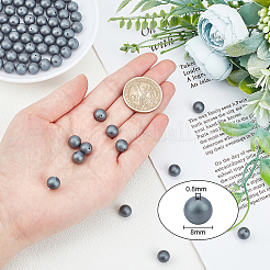 4 Strands Frosted Non-magnetic Synthetic Hematite Round Beads Strands&nbsp;G-OC0001-98