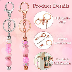 Valentine's Day DIY Beadable Keychain Making Kit&nbsp;DIY-TA0006-66