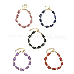 Natural Mixed Stone Grapes Beaded Bracelets for Women&nbsp;BJEW-JB14249