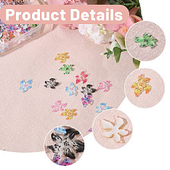 120Pcs 12 Colors Resin Flower Cabochons&nbsp;MRMJ-CA0001-55