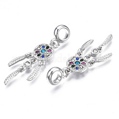 Rack Plating Alloy European Dangle Charms&nbsp;MPDL-N039-044
