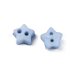 2-Hole Frosted Mini Resin Buttons&nbsp;BUTT-WH0020-28J