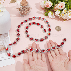 1 Yard Brass Glass Rhinestone Chains&nbsp;KK-NB0003-96A