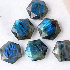 Natural Labradorite Carved Healing Star of David Ornaments&nbsp;PW-WG41086-01