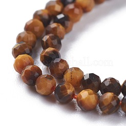 Natural Yellow Tiger Eye Beads Strands&nbsp;X-G-A026-A15-3mm
