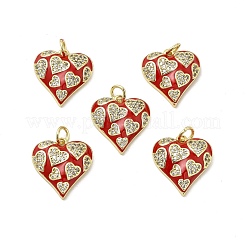Real 18K Gold Plated Brass Micro Pave Clear Cubic Zirconia Pendants&nbsp;KK-E068-VB216-2