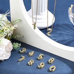 10Pcs 10 Styles Brass Slide Charms&nbsp;KK-BBC0027-79