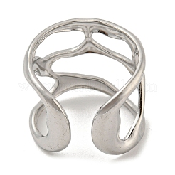 Non-Tarnish 304 Stainless Steel Open Cuff Ring&nbsp;RJEW-C067-25P